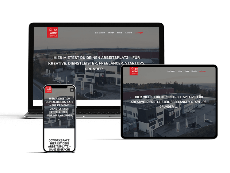 Webdesign für Coworkspace